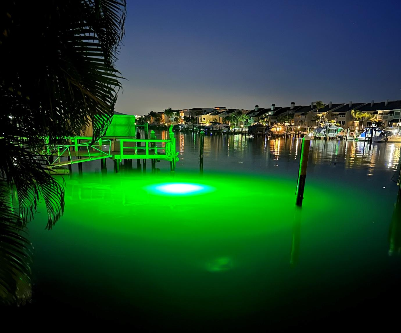 green LED dock fishing light